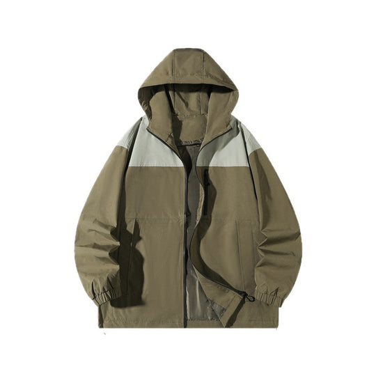 Herren Modische Windbreakerjacke mit verstellbarem Kapuzenkragen Shop Nory