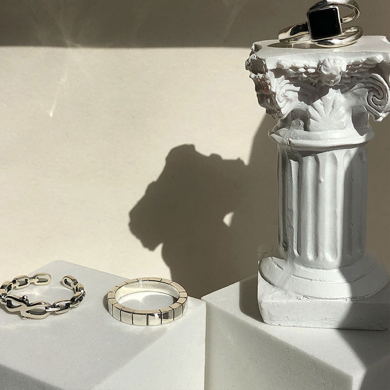 Damen Offener Ring mit innovativem Kettendesign Shop Nory