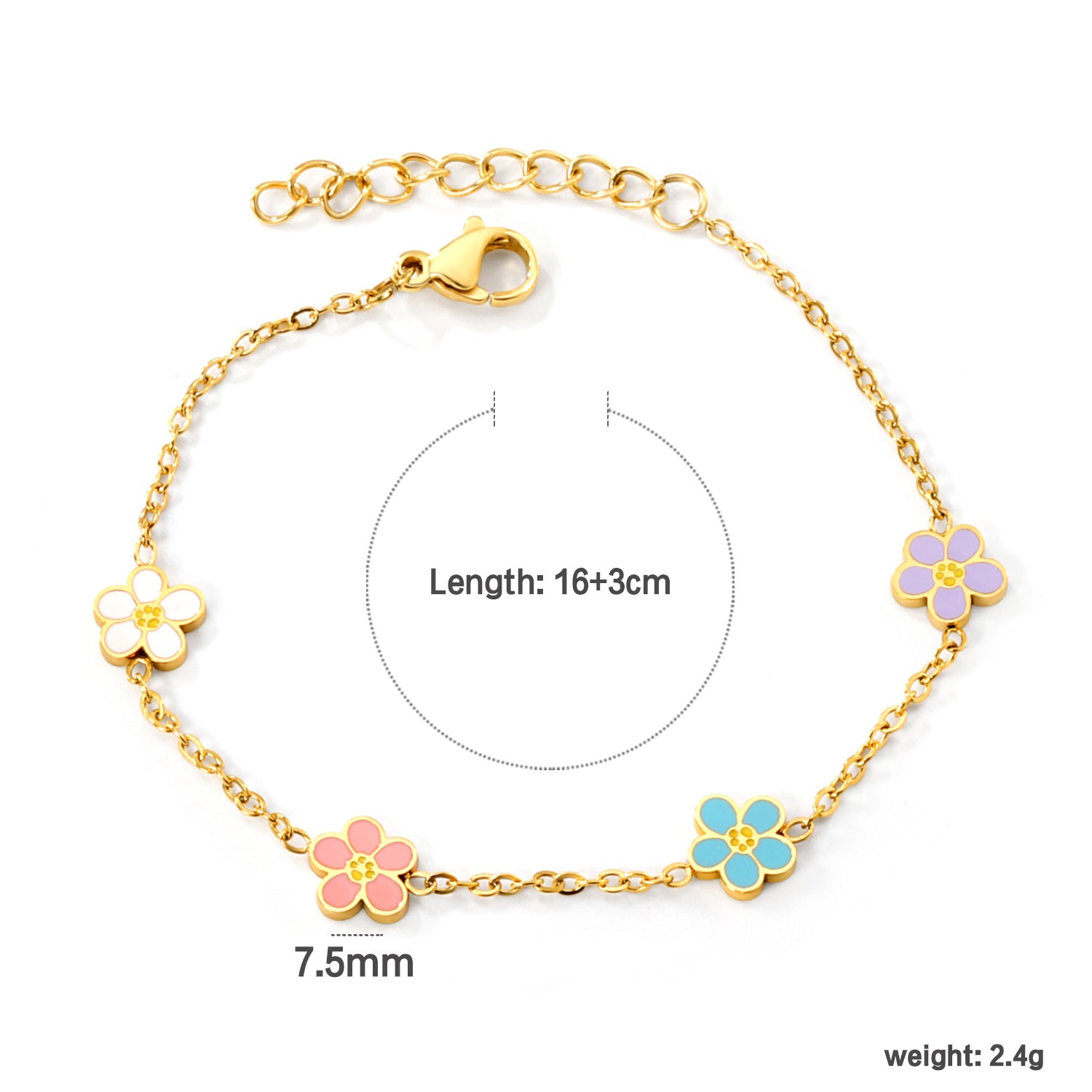 Damen Kristallarmband mit bunten Facetten Shop Nory