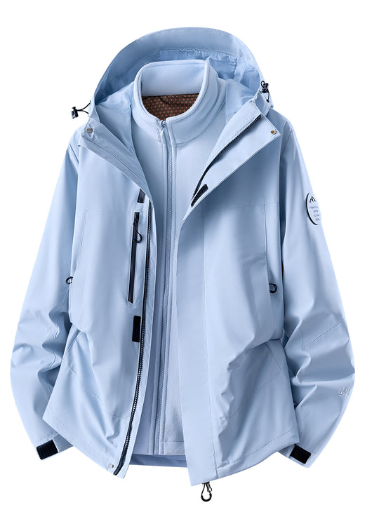 Herren wasserdichte Outdoorjacke mit abnehmbarer Fleece-Innenjacke Shop Nory