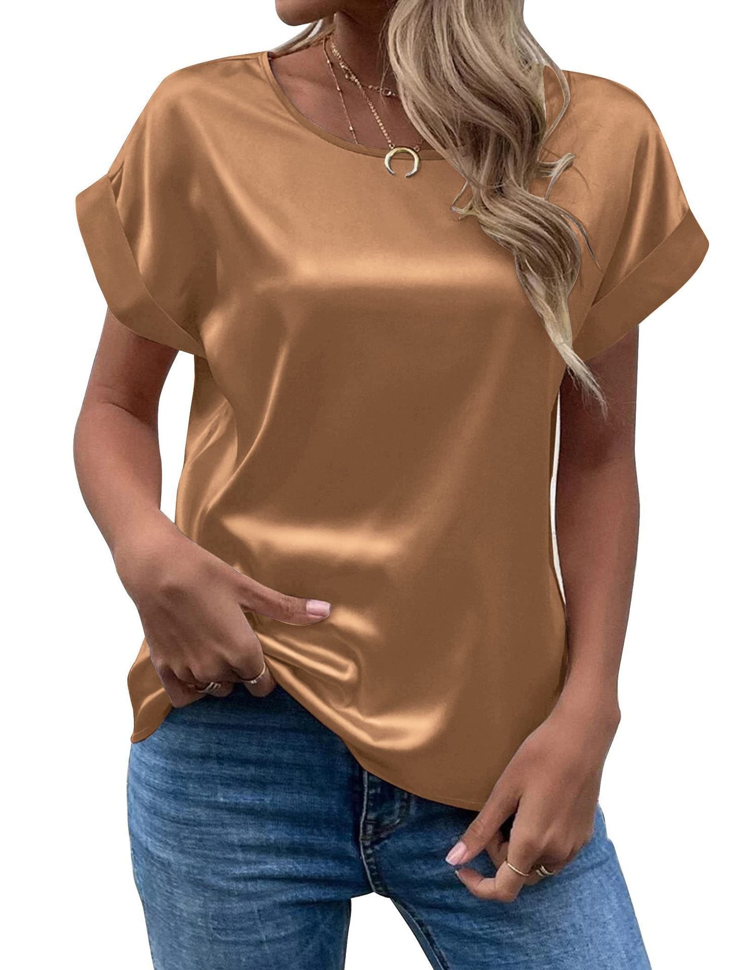 Damen Satinbluse