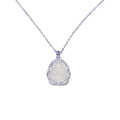 Damen Halskette mit kunstvollem Buddha-Anhänger und strahlenden Zirkonia Shop Nory