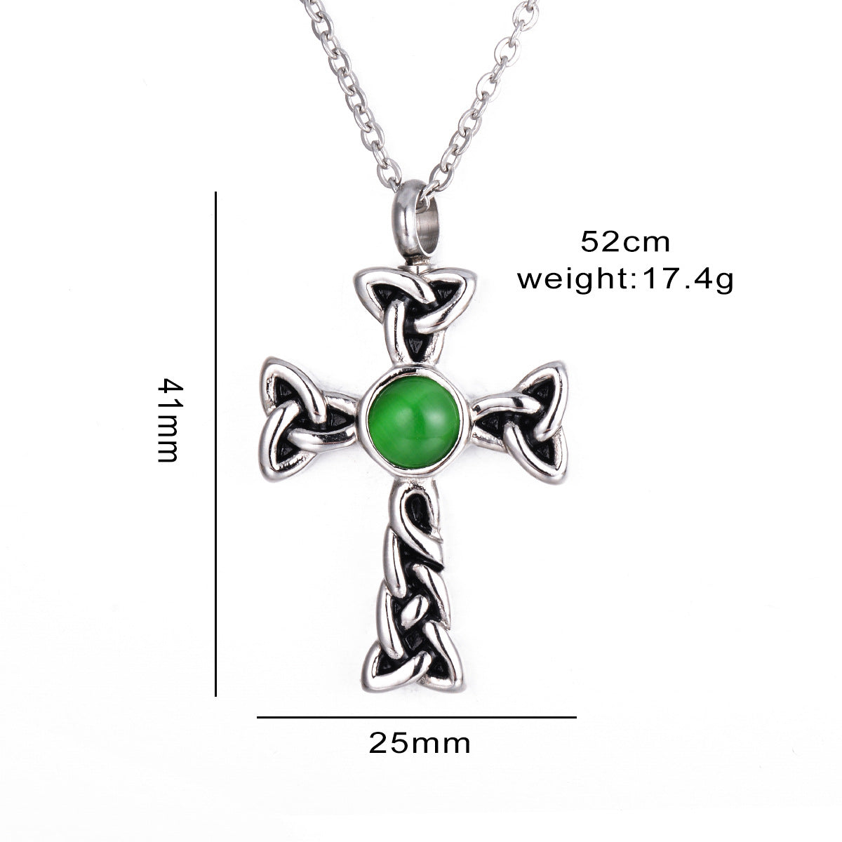 Damen Kreuzanhänger mit detailliertem keltischen Design und robustem Edelstahl Shop Nory