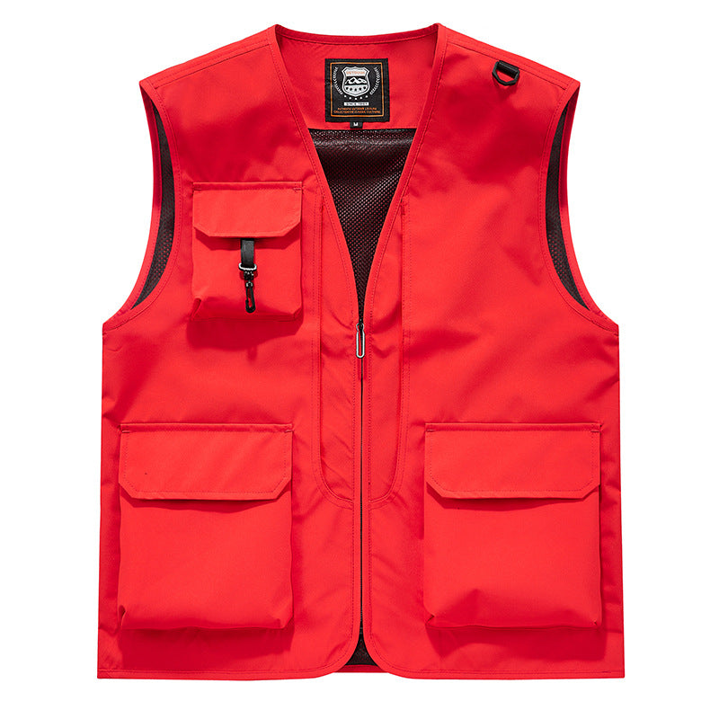 Herren Sichtbare Multifunktionale Utility-Weste mit Mesh‑Futter, Mehrfachtaschen und D‑Ring Shop Nory