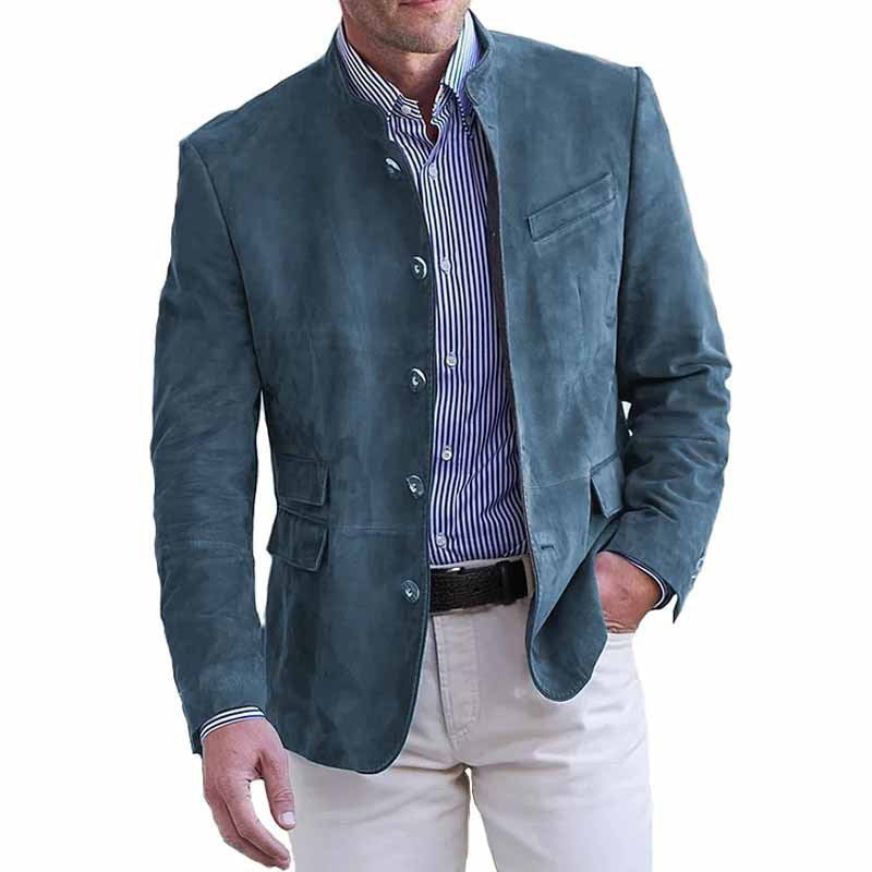 Herren Luxuriöse Wildlederjacke mit praktischen Taschen