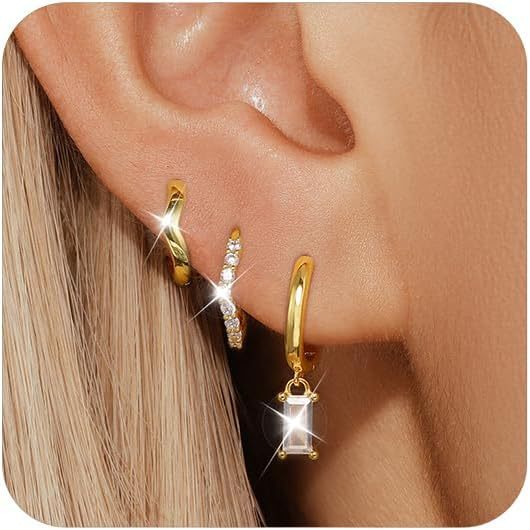 Damen Ohrstecker mit blütenförmigen Zirkonia-Akzenten Shop Nory