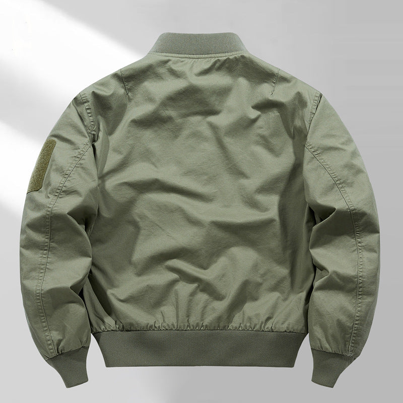 Herren Kurz geschnittene leichte Bomberjacke mit taktischem Ärmelpatch und robustem Funktionsshell Shop Nory