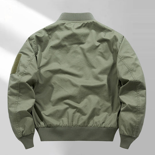 Herren Kurz geschnittene leichte Bomberjacke mit taktischem Ärmelpatch und robustem Funktionsshell Shop Nory