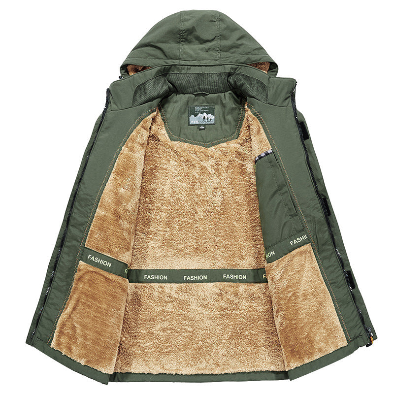 Herren wasserabweisende Winterparka mit Kapuze und luxuriösem Kunstfellfutter Shop Nory