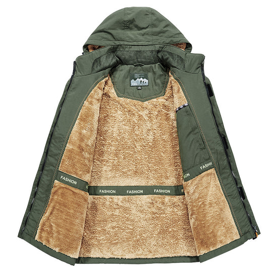 Herren wasserabweisende Winterparka mit Kapuze und luxuriösem Kunstfellfutter Shop Nory