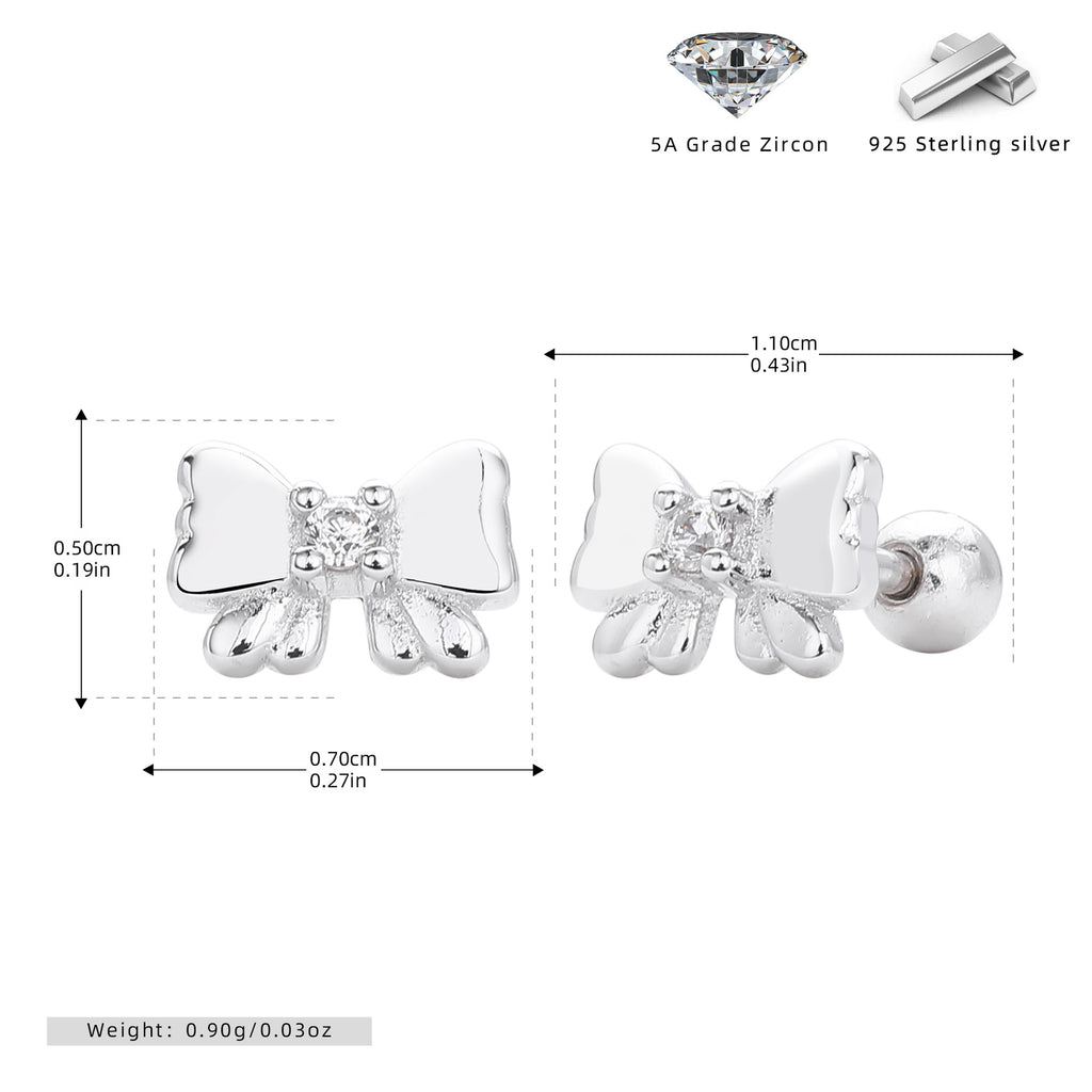 Damen Ohrstecker im niedlichen Schmetterlingsdesign aus 925 Sterling Silber Shop Nory