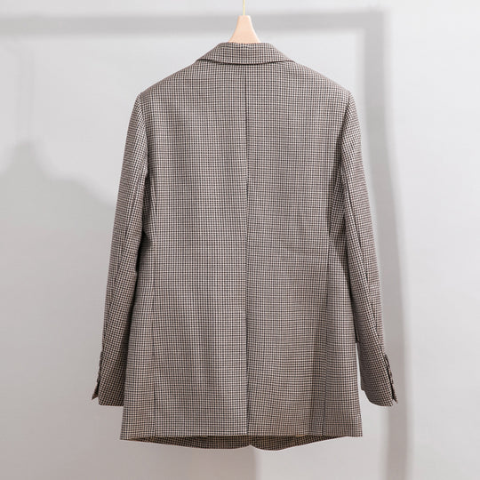 Damen Oversized Hahnentritt-Blazer mit Reverskragen und legerer Silhouette Shop Nory