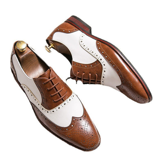 Damen elegante Brogues aus hochwertigen Leder mit klassischem Design