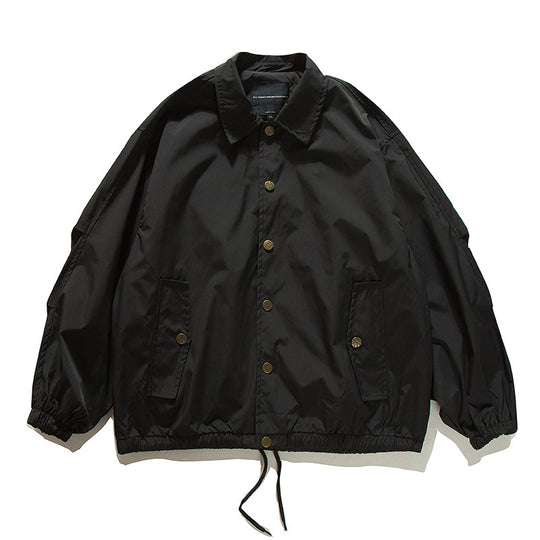 Unisex Boxy-Übergangsjacke im Bomberstil mit Tunnelzugsaum und Druckknopfleiste Shop Nory