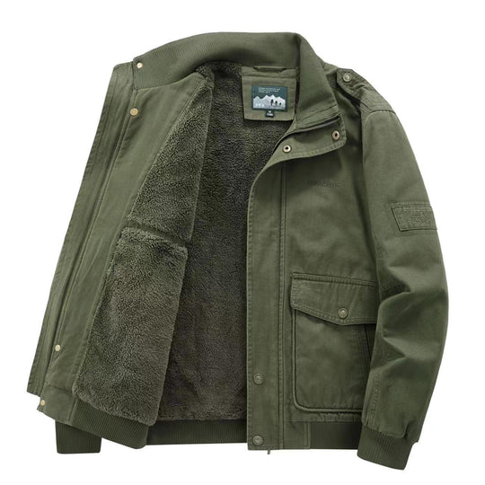 Herren Isolierter Field-Blouson mit vollem Teddyfleecefutter, verdeckter Zip-Front und Utility-Taschen Shop Nory