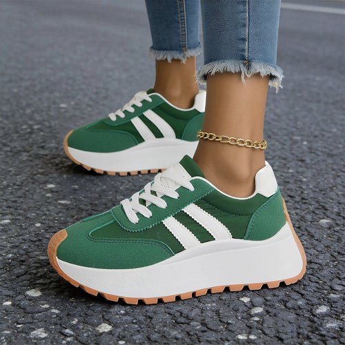Damen nan Plateau-Chunky-Sneaker mit verstärkter Zehenkappe, profilierter Gummilaufsohle und stoßdämpfender EVA-Zwischensohle Shop Nory