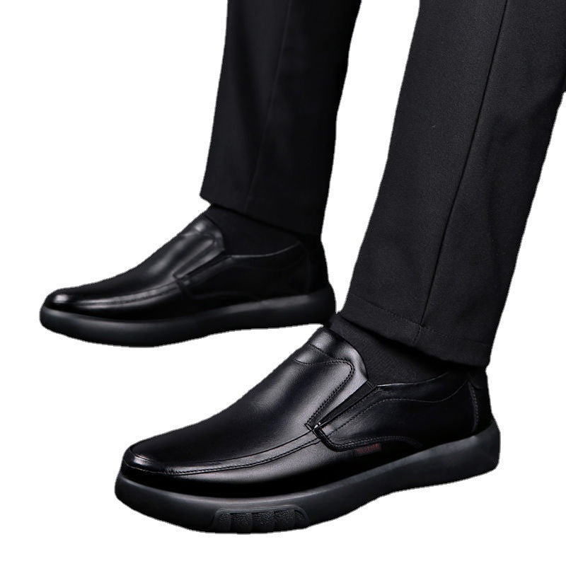 Herren Zeitloser Business-Komfortloafer aus glattem Lederimitat mit gepolsterter Plateausohle Shop Nory