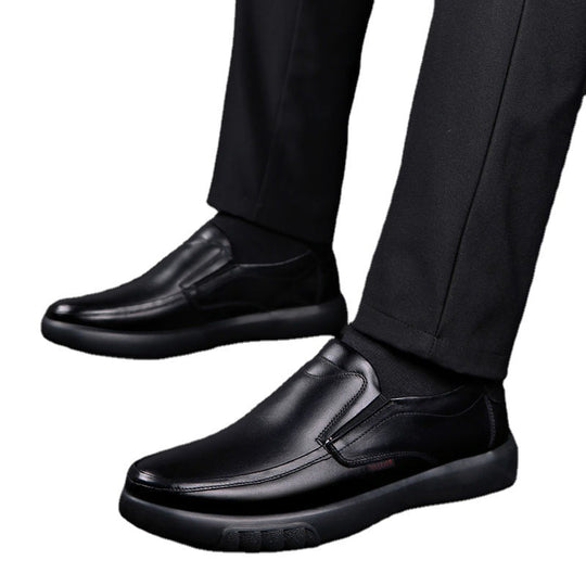 Herren Zeitloser Business-Komfortloafer aus glattem Lederimitat mit gepolsterter Plateausohle Shop Nory