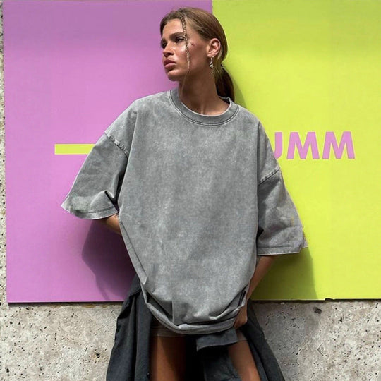 Damen Oversized T-Shirt aus hochwertiger Baumwolle