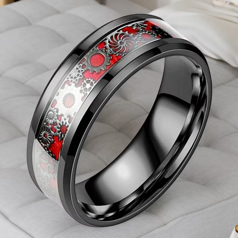 Herren Ring mit kunstvollem Mechanikdesign Shop Nory