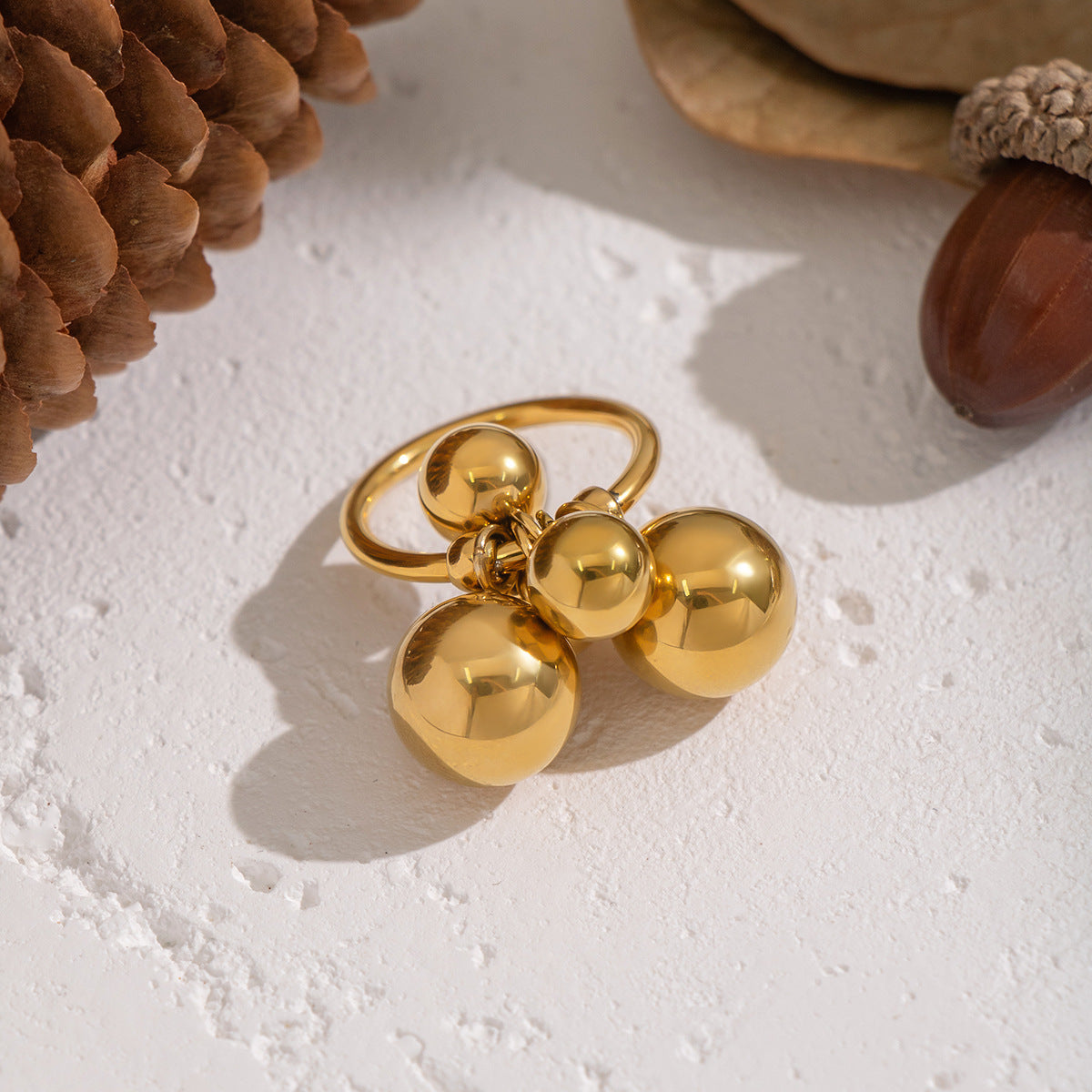 Damen-Statement-Ring mit geometrischen Kugeln Shop Nory