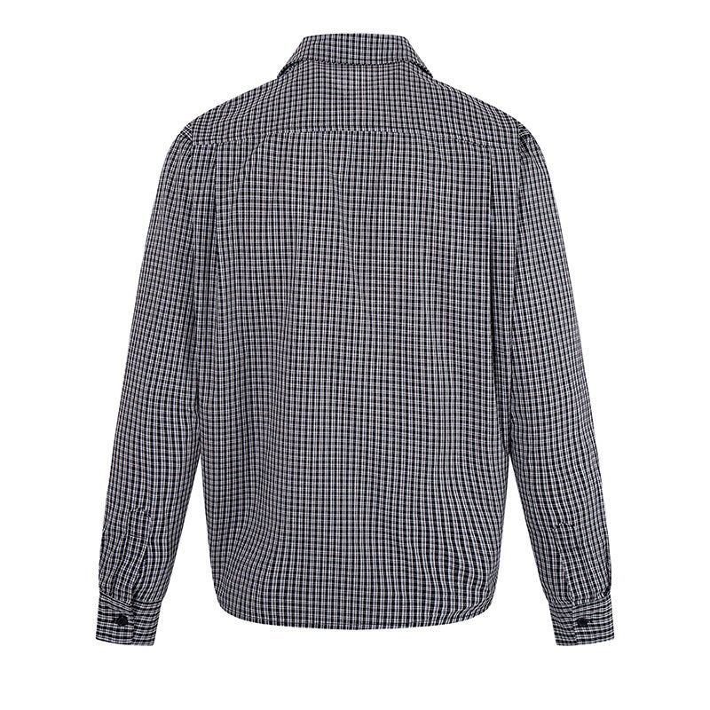Herren Overshirt-Blouson im Karomuster mit Gummizugbund und Hemdkragen Shop Nory