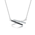 Damen Halskette mit modernem Design aus funkelnden Zirkonia und minimalistischem Anhänger Shop Nory