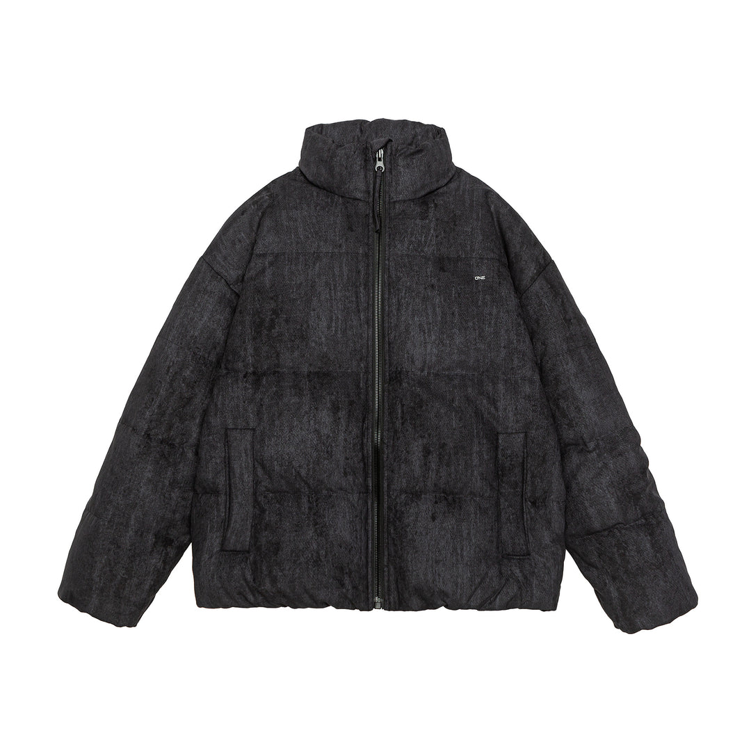 Herren Oversize gesteppte Thermo-Pufferjacke mit hohem Stehkragen Shop Nory