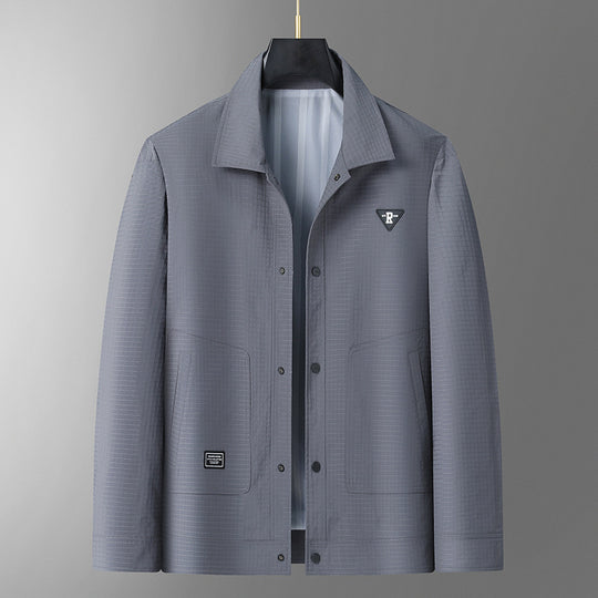 Herren Leichte technische Coachjacke mit Ripstop-Struktur, Druckknöpfen und aufgesetzten Taschen Shop Nory