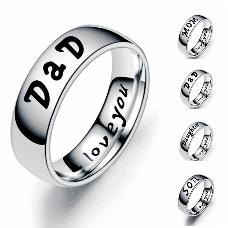 Damen Ring mit gravierter Botschaft und eleganter Oberfläche Shop Nory