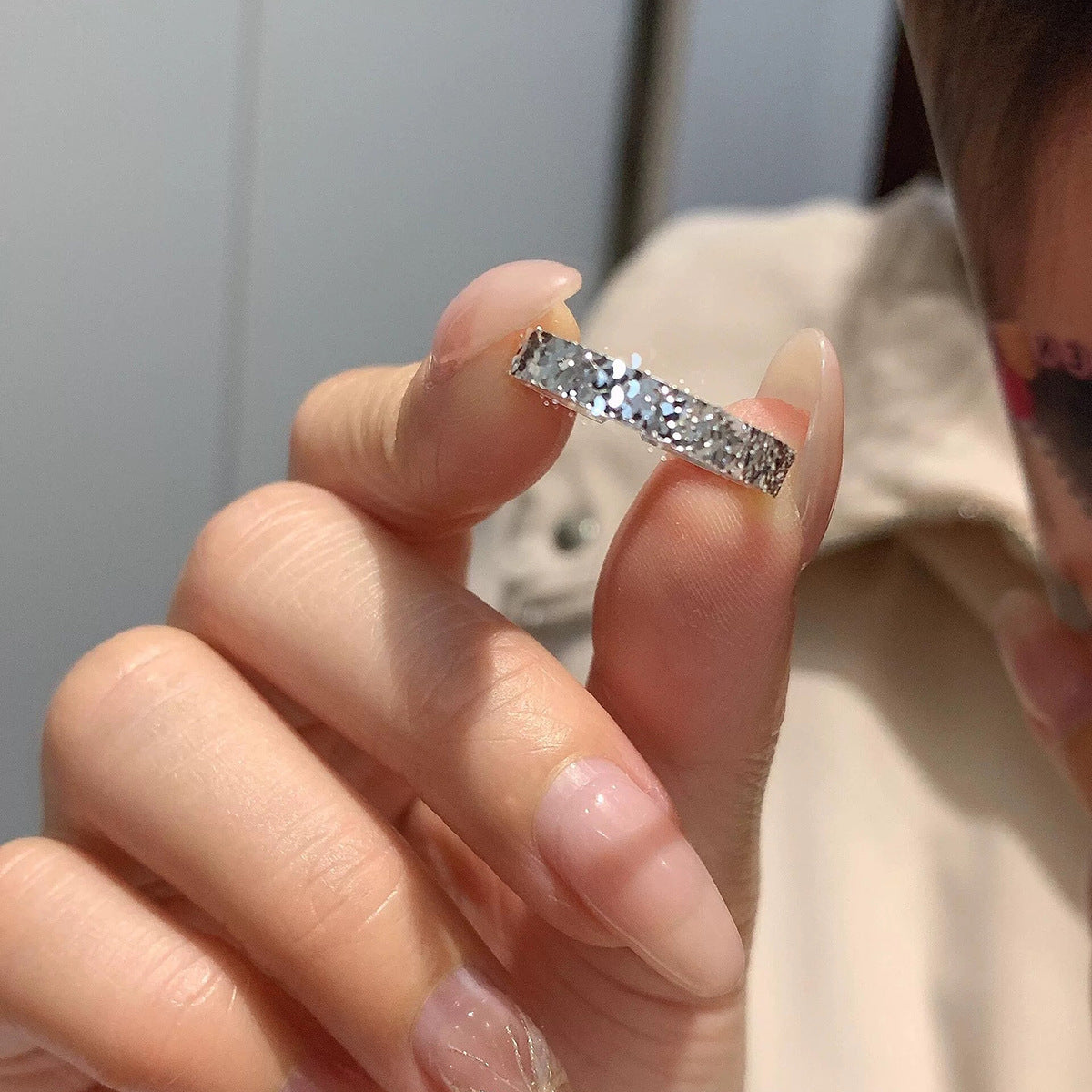 Damen Funkelnder Zirkonia Verlobungsring Shop Nory