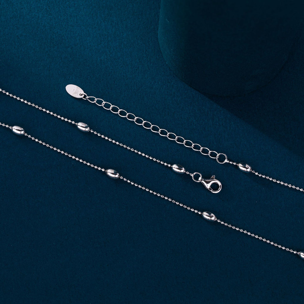 Damen feine Halskette mit geschmeidigen Perlen und modernem Design Shop Nory