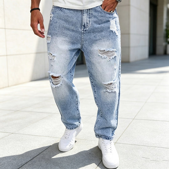 Herren Zerrissene Baggy-Jeans Shop Nory