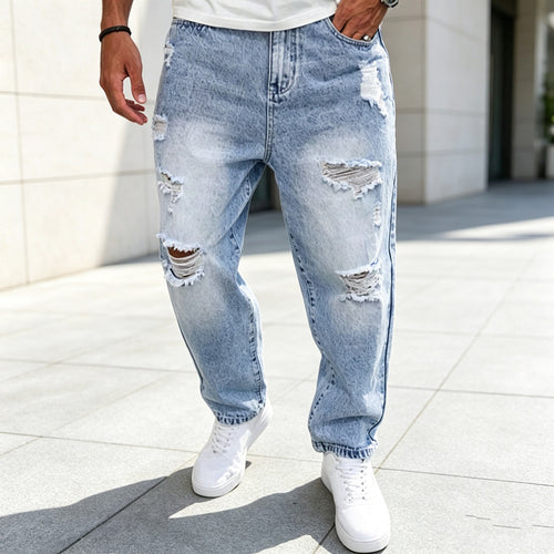 Herren Zerrissene Baggy-Jeans Shop Nory
