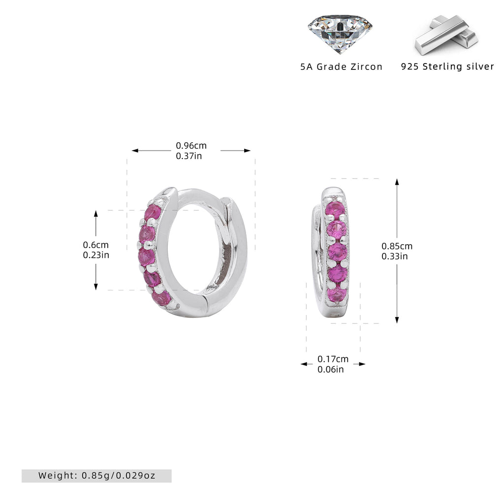 Damen Creolen mit funkelnden Zirkonsteinen und hochwertigem 925 Sterling Silber Shop Nory