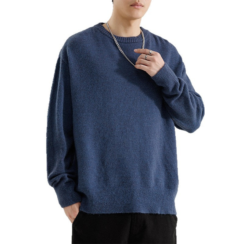 Herren Oversize Rundhalspullover aus weichem Feinstrick Shop Nory