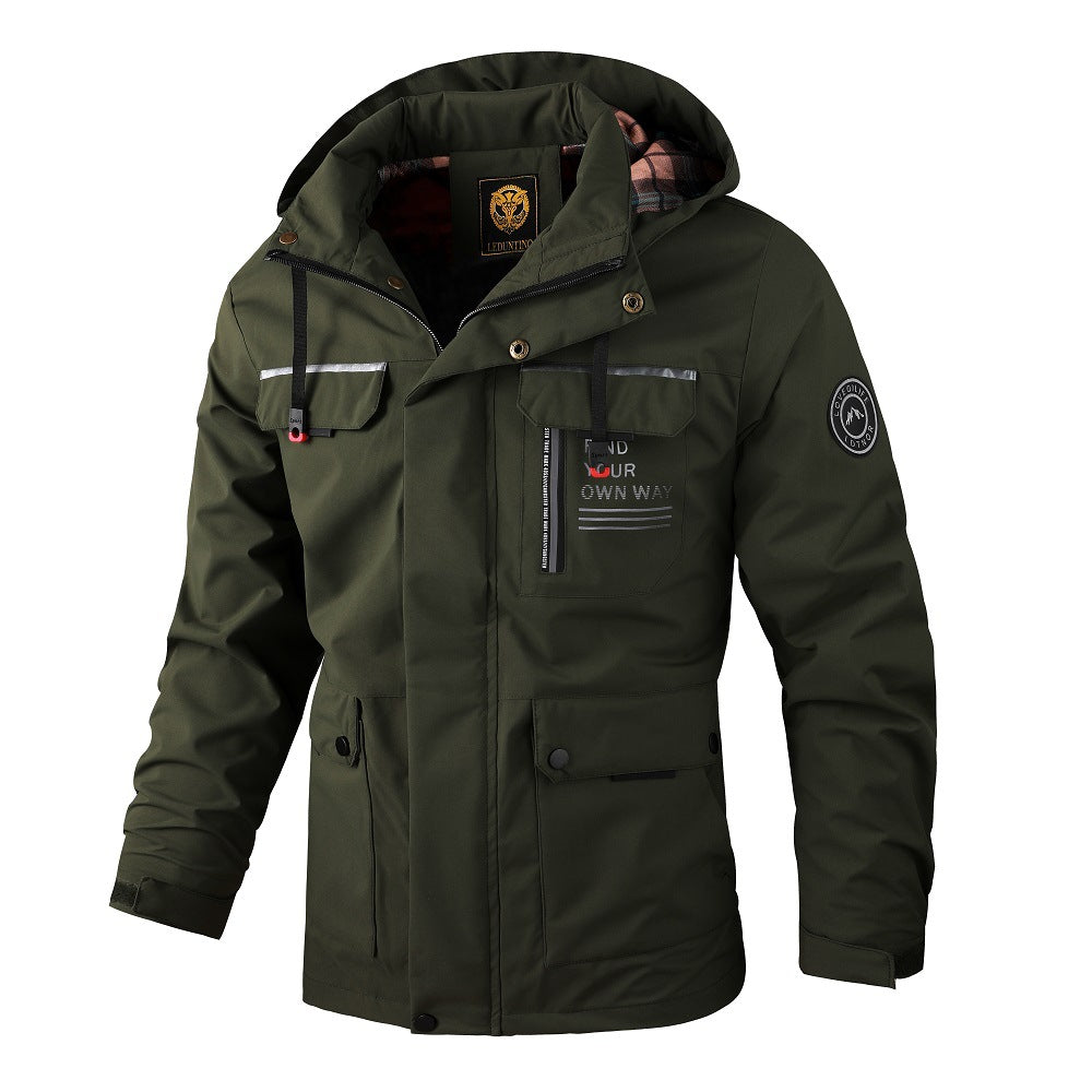 Herren wasserabweisender Fieldparka mit Kapuze, isolierender Fütterung und multifunktionalen Taschen Shop Nory