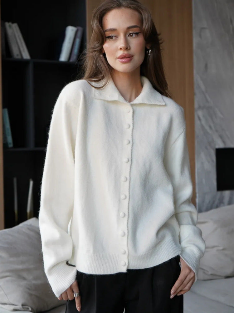 Damen Eleganter Pullover mit Knopfleiste Shop Nory