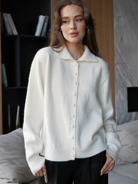 Damen Eleganter Pullover mit Knopfleiste Shop Nory