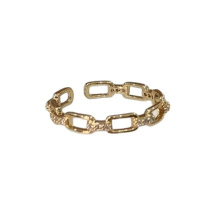 Damen eleganter Kettenring mit funkelnden Zirkonia Shop Nory