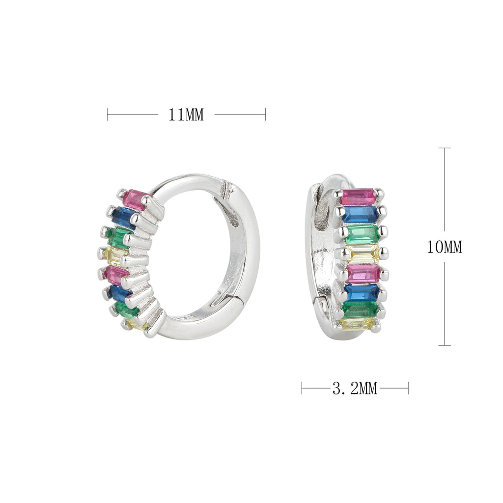 Damen Ohrringe mit pinken Zirkonsteinen in hochwertiger Goldfassung Shop Nory