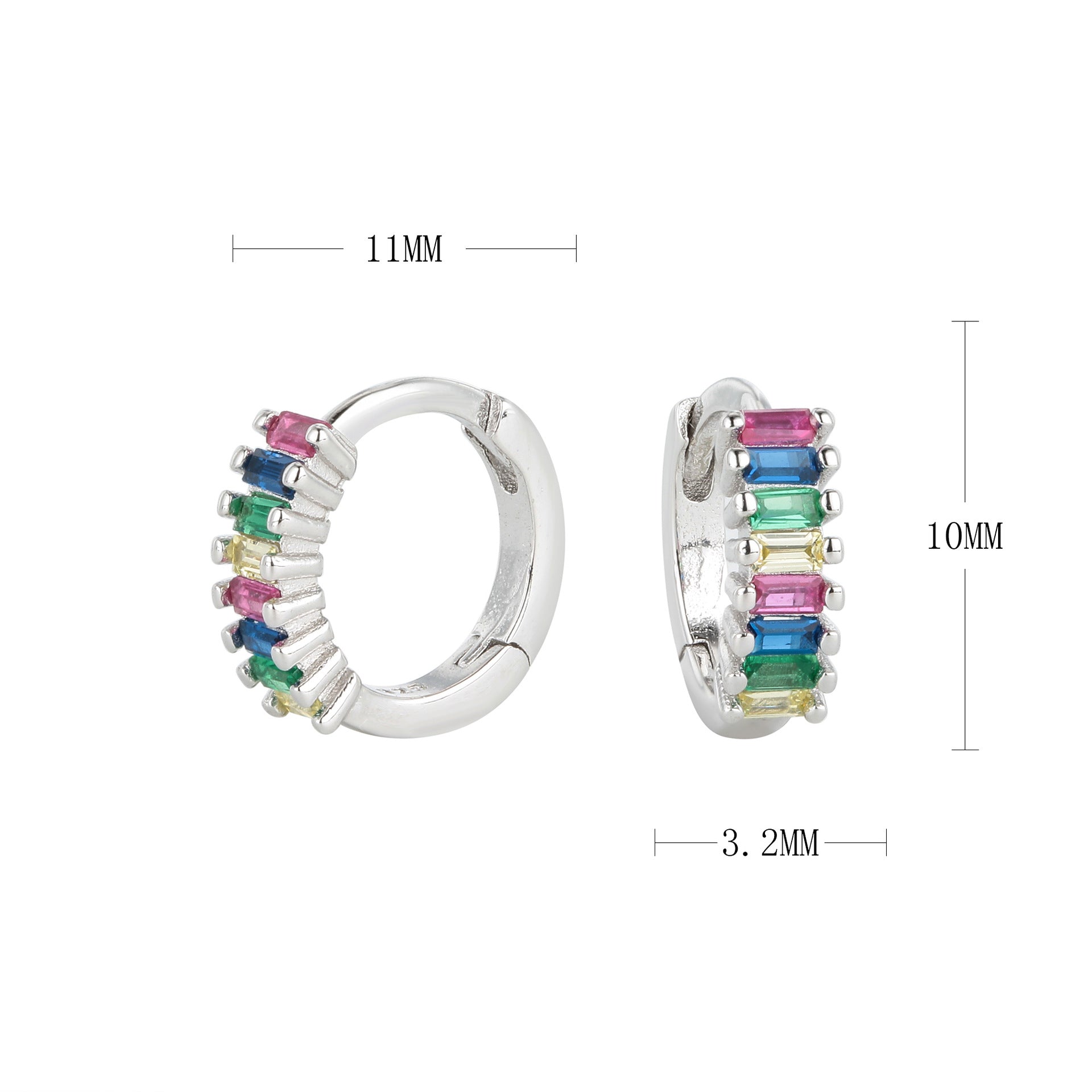 Damen Ohrringe mit pinken Zirkonsteinen in hochwertiger Goldfassung Shop Nory
