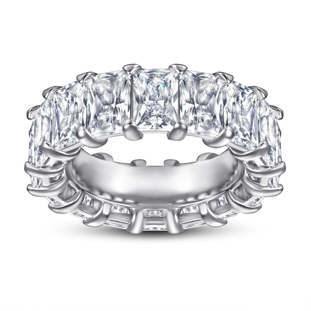 Damenring mit elegantem Zirkonia-Pavé und modernem Design Shop Nory