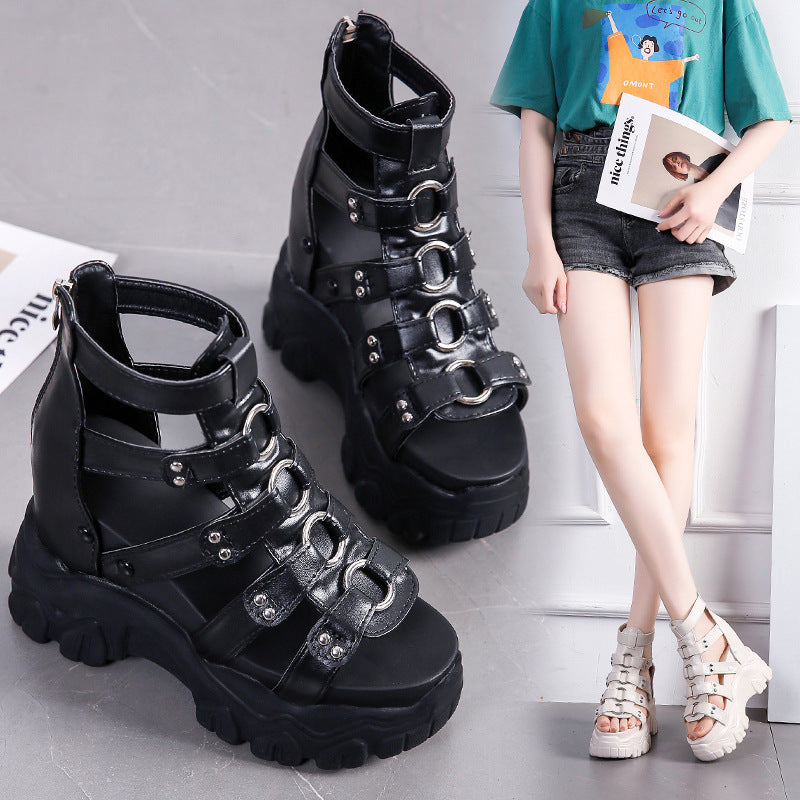 Damen Chunky Sandalen mit verstellbarem Riemendesign und rutschfester Sohle