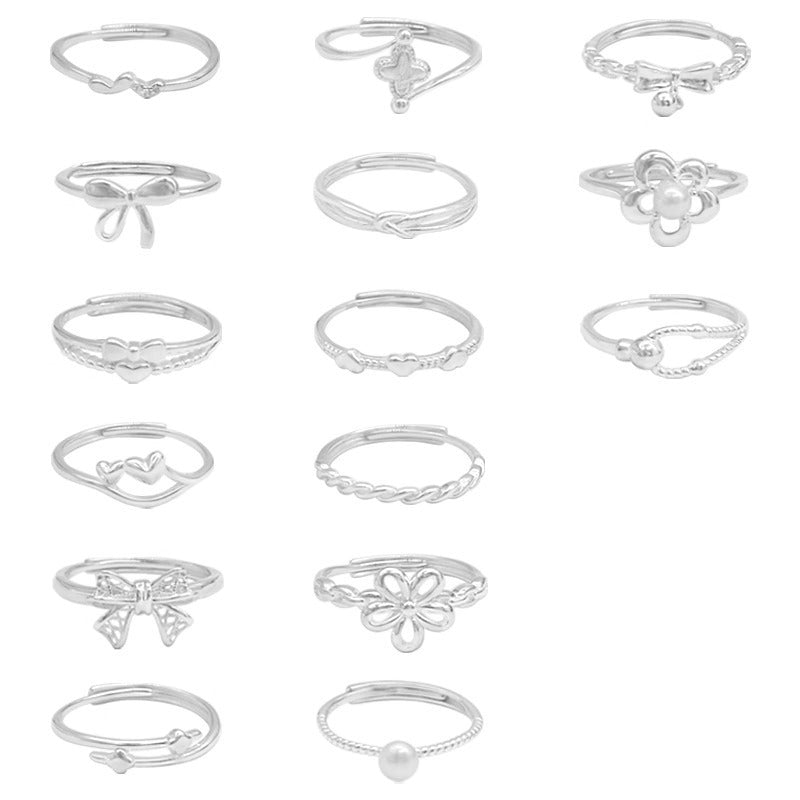 Damenring mit floralem Design und einzigartigem Perlenakzent Shop Nory