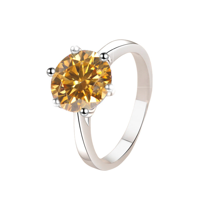 Damenring mit strahlendem gelben Zirkonia und elegantem Design Shop Nory