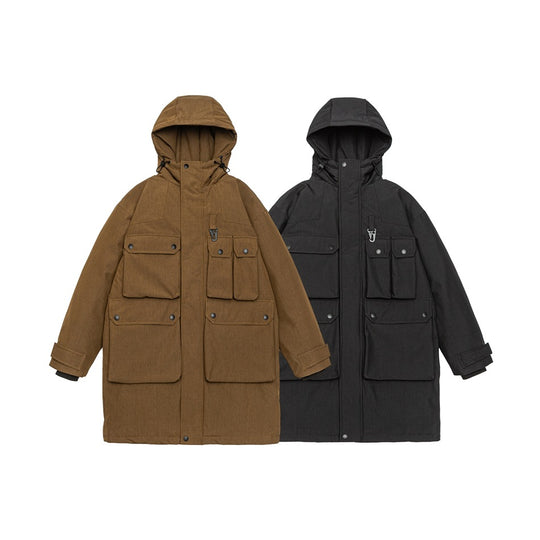 Herren Wasserabweisender Tech-Parka mit Mehrfach-Taschen und Kapuze Shop Nory
