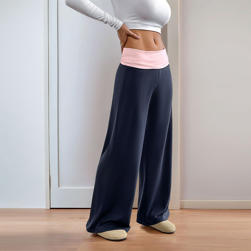 Damen Sportliche Freizeithose mit weitem Bein