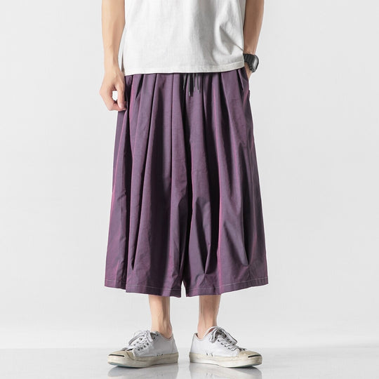 Herren Weit geschnittene Culotte-Loungehose mit tiefem Schritt und elastischem Tunnelzug Shop Nory