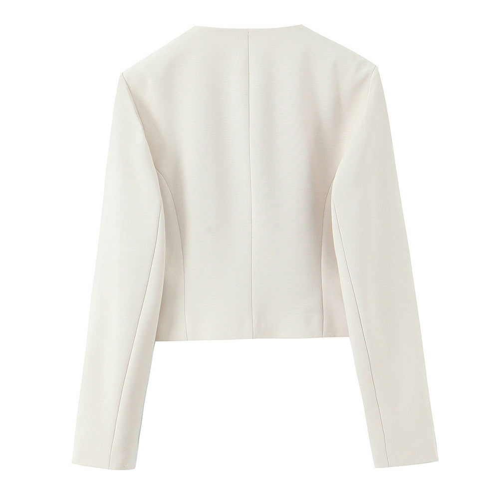 Damen Elegant-weit geschnittene Anzughose mit Bügelfalte und dekorativem Kettengürtel Shop Nory